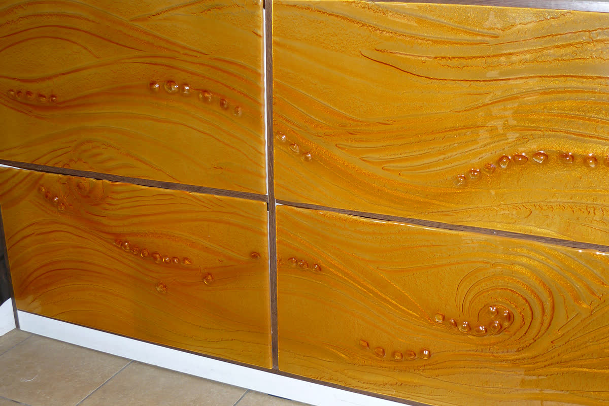 bespoke melt glass texture