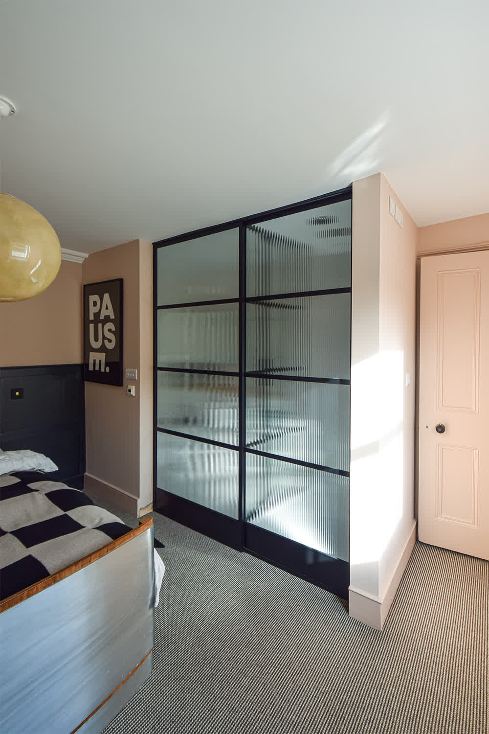 crittall style sliding shower partition