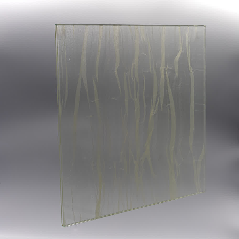 laminated glass with textile inside